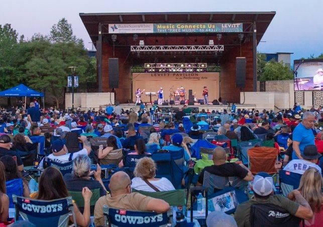 Levitt Pavilion Arlington, free outdoor concerts on an open lawn
