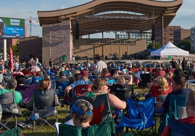 Levitt Shell Sioux Falls, free outdoor concerts on an open lawn